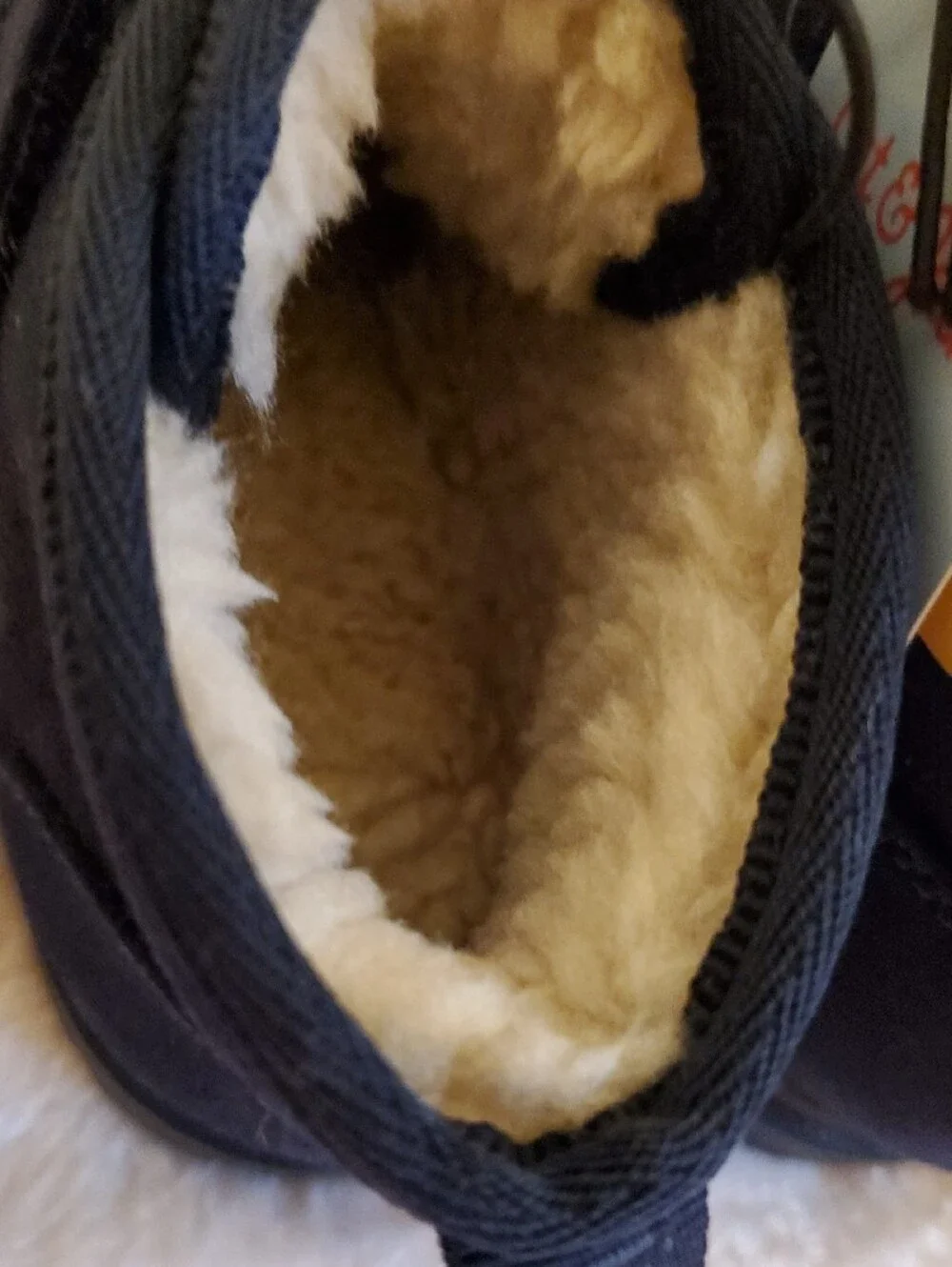 Cat & Jack Navy Magnus Toddler Boots Faux Sherpa Lined Hook & Loop Size 8 NWT
